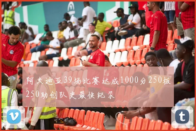 阿夫迪亚39场比赛达成1000分250板250助创队史最快纪录